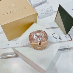 Guess Raven |Nữ Giới |Full Đá Rose Gold |Dây Sillicone Trắng |Máy Pin (Quartz) |Size 38mm