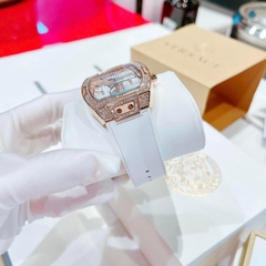 Guess Raven |Nữ Giới |Full Đá Rose Gold |Dây Sillicone Trắng |Máy Pin (Quartz) |Size 38mm