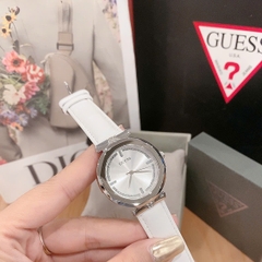 Guess Rumour |Nữ Giới |Mặt Silver |Dây Da Màu Trắng |Máy Pin (Quartz) |Size 34mm