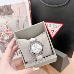 Guess Rumour |Nữ Giới |Mặt Silver |Dây Da Màu Trắng |Máy Pin (Quartz) |Size 34mm