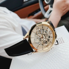 Guess Tailor |Nam Giới |6 Kim |Vàng Gold |Dây Da Đen |Máy Pin (Quartz) |Size 42mm