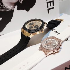 Guess Rigor |Cặp Đôi |Multifunction |Đính Đá |Dây Sillicone |Size 43x36mm