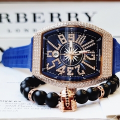 Hanboro Franck Muller |Nam Giới |Rose Gold |Dây Cao Su |Máy Cơ (Tự Động) |Size Lớn 44x55mm