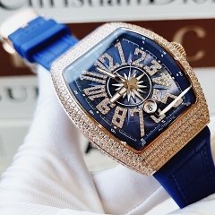 Hanboro Franck Muller |Nam Giới |Rose Gold |Dây Cao Su |Máy Cơ (Tự Động) |Size Lớn 44x55mm
