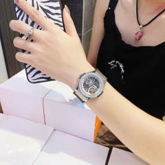 Hanboro Máy Lộ Cơ |Nữ Giới |Dây Silicone |Trắng Silver |Máy Cơ (Automatic) |Size 36mm