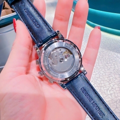 Hanboro Mặt Xanh Dương |Nam Giới |6 Kim |Dây Da Xanh |Máy Cơ (Automatic) |Size 44mm