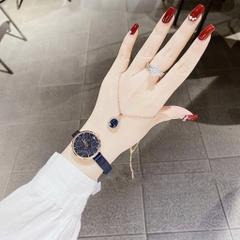 Melissa Full Đá |Nữ Giới |Rose Gold |Dây Lưới Xanh Dương |Máy Pin (Quartz) |Size 30mm