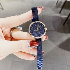 Melissa Full Đá |Nữ Giới |Rose Gold |Dây Lưới Xanh Dương |Máy Pin (Quartz) |Size 30mm