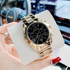 Michael Kors Bradshaw |Nam Giới |Mặt Đen |Dây Kim Loại Vàng Gold |Máy Pin (Quartz) |Size 42mm