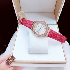 Michael Kors Lennox |Nữ Giới |Đá Rose Gold |Dây Da Đỏ |Máy Pin (Máy Quartz) |Size Lớn 37mm