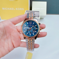 Michael Kors Lexington |Nam Giới |Mặt Xanh |Dây Kim Loại Demi Rose |Máy Pin |Size Lớn 45mm