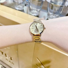 Michael Kors Portia |Nữ Giới |Mặt Đính Đá |Dây Kim Loại Vàng Gold |Máy Pin (Quartz) |Size 28mm