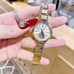 Michael Kors Portia |Nữ Giới |Mặt Đính Đá |Dây Kim Loại Vàng Gold |Máy Pin (Quartz) |Size 28mm