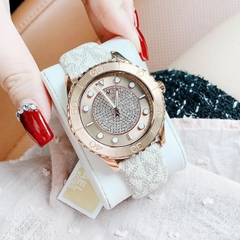 Michael Kors Runway |Nữ Giới |Rose Gold |Mặt Tròn |Dây Da Trắng MK |Máy Pin |Size Lớn 40mm