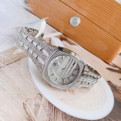 Bulova Phantom |Nam Giới |Mặt Vuông |Full Đá |Dây Kim Loại Silver |Máy Pin (Quartz) |Size 40mm