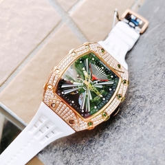 Hanboro Quạt Cổ Trang |Nam Giới |Mặt Oval |Rose Gold |Máy Cơ (Automatic) |Size Lớn 43x50mm