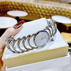 Calvin Klein Lắc Tay Xương Cá |Nữ Giới |Mặt Tròn Trắng |Máy Pin (Quartz) |Size 38mm