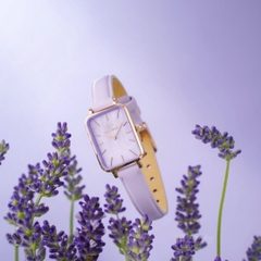 DW MOP Lavender Màu Tím |Nữ Giới |Dây Da |Mặt Chữ Nhật |Máy Pin (Quartz) |Size 20x28mm