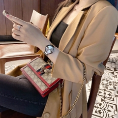 Gucci Interlocking |Nữ Giới |Mặt Tròn Trắng |Dây Kim Loại Silver |Máy Pin (Quartz) |Size 36mm