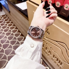Rolex Date Just |Nữ Giới |Mặt Nâu |Đính Đá |Dây Kim Loại Demi Rose |Máy Cơ (Automatic) |Size 31mm