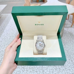 Rolex Niềng Khía |Nữ Giới |Mặt Trắng |Dây Kim Loại Silver |Máy Cơ (Automatic) |Size 36mm