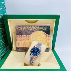 Rolex Niềng Khía |Nữ Giới |Xanh Dương |Dây Kim Loại Trắng Silver |Máy Pin (Máy Quartz) |Size 31mm