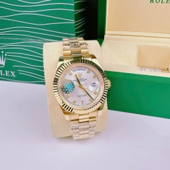 Rolex 2 Lịch |Nam Giới |Mặt Trắng |Niềng Khía |Dây Kim Loại Vàng |Máy Cơ (Automatic) |Size 41mm