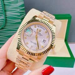 Rolex 2 Lịch |Nam Giới |Mặt Trắng |Niềng Khía |Dây Kim Loại Vàng |Máy Cơ (Automatic) |Size 41mm