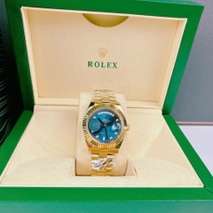 Rolex 2 Lịch |Nam Giới |Xanh Dương |Niềng Khía |Dây Kim Loại Vàng |Máy Cơ (Automatic) |Size 41mm