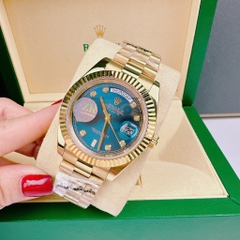 Rolex 2 Lịch |Nam Giới |Xanh Dương |Niềng Khía |Dây Kim Loại Vàng |Máy Cơ (Automatic) |Size 41mm