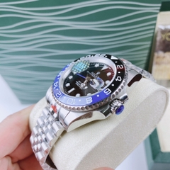 Rolex GMT Master II |Nam Giới |Niềng Xanh Đen |Dây Kim Loại Silver |Máy Cơ (Automatic) |Size 40mm