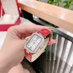 Royal Crown Mặt Chữ Nhật |Nữ Giới |Đính Đá |Dây Da Đỏ |Máy Pin (Quartz) |Size 20x30mm
