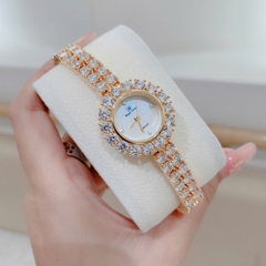 Royal Crown Mặt Xà Cừ |Nữ Giới |Vàng Gold |Dây Kim Loại Đính Đá |Máy Pin (Quartz) |Size 24mm