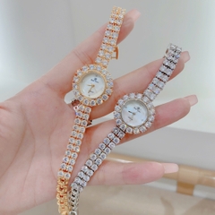 Royal Crown Mặt Xà Cừ |Nữ Giới |Vàng Gold |Dây Kim Loại Đính Đá |Máy Pin (Quartz) |Size 24mm