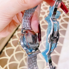 Versace Greca Glass Bracelet |Nữ Giới |Mặt Trắng |Dây Kim Loại Demi Vàng |Máy Pin (Quartz) |Size 32mm