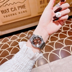 Versace Greca Logo |Nữ Giới |3 Kim |Silver |Dây Da Nâu |Máy Pin (Quartz) |Size 38mm