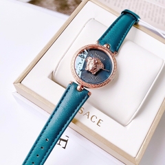 Versace Palazzo Empire |Nữ Giới |Rose Gold |Dây Da Xanh Dương |Máy Pin (Quartz) |Size 34mm
