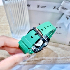 Xcer Lộ Cơ Skeleton |Nữ Giới |Mặt Full Đen |Dây Silicone Xanh Lá |Máy Tự Động (Automatic) |Size 36mm