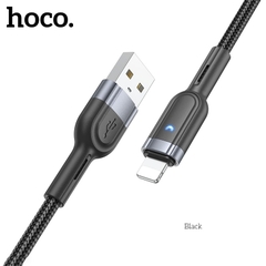 Cáp dữ liệu sạc tự ngắt Hoco U117 dài 1m dành cho iPhone có đèn báo