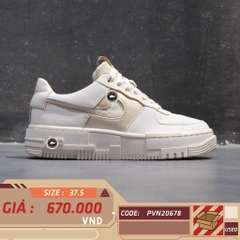 NIKE AIR FORCE 1 LOW PIXEL SUMMIT WHITE GOLD CHAIN DC1160 100 SIZE 37.5 GIÀY 2HAND CHÍNH HÃNG PVN20678