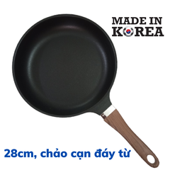 Chảo cạn phủ gang chống dính bếp từ 28cm Made in Korea Chefria  CNFP-28IH siêu bền