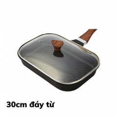 Chảo chống dính hình vuông Chefria 30cm bếp từ CNSQ-30IHGL Made in Korea