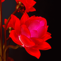 Đèn thờ hoa sen 7 bông nở rộ cao 50 cm