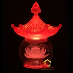 Đèn Thờ Pha Lê Cao Cấp Hình Cầu Mái Chùa Lưu Ly
