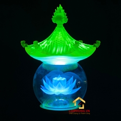 Đèn Thờ Pha Lê Cao Cấp Hình Cầu Mái Chùa Lưu Ly