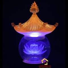 Đèn Thờ Pha Lê Cao Cấp Hình Cầu Mái Chùa Lưu Ly