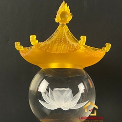 Đèn Thờ Pha Lê Cao Cấp Hình Cầu Mái Chùa Lưu Ly