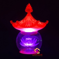 Đèn Thờ Pha Lê Cao Cấp Hình Cầu Mái Chùa Lưu Ly