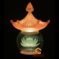Đèn Thờ Pha Lê Cao Cấp Hình Cầu Mái Chùa Lưu Ly