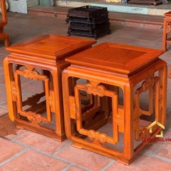 Đôn Gỗ Vuông Gỗ Hương Cao Cấp - Kích Thước 40x40 cm x Cao 57 cm
